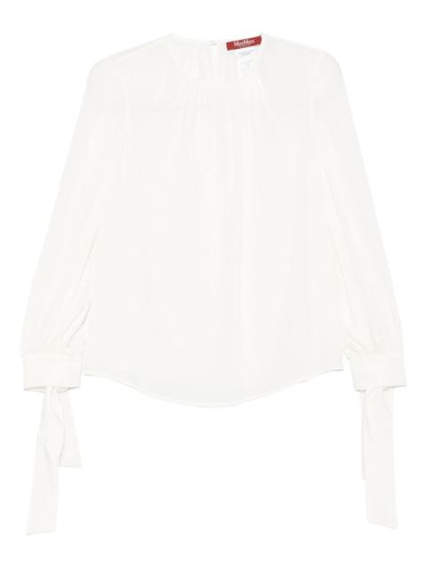 Max Mara tied-cuff blouse