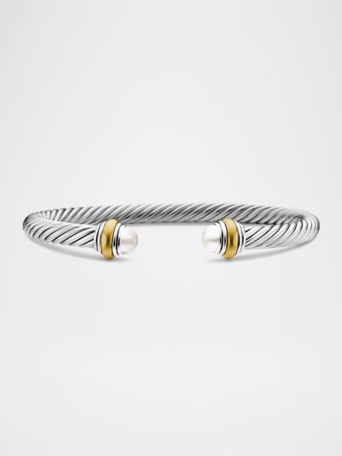 DAVID YURMAN Cable Bracelet with Gemstone in Silver with 14K Gold, 5mm