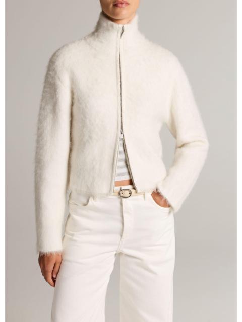 Vince Brushed Wool & Alpaca-Blend Zip Sweater Jacket