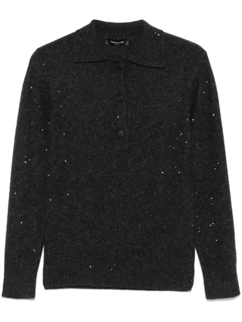 FABIANA FILIPPI sequin-embellished polo sweater