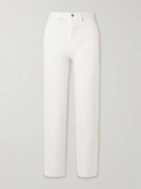 Jil Sander Cropped high-rise straight-leg jeans Off-white