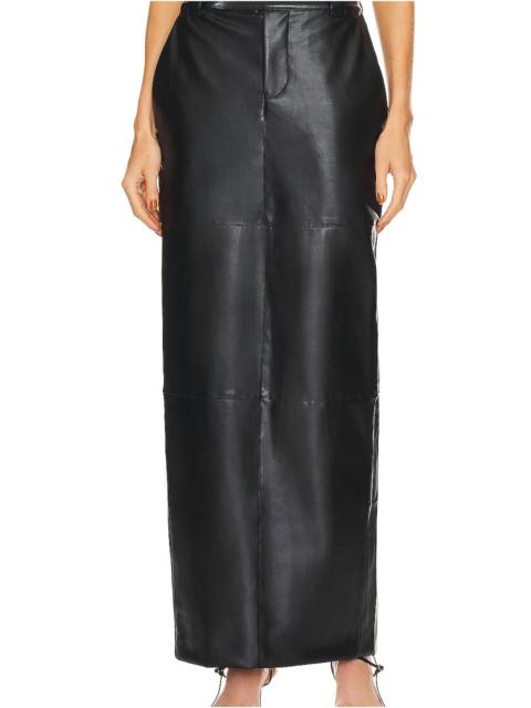 HELSA Waterbased Faux Leather Midi Skirt