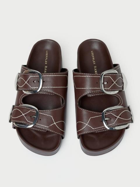 LOEFFLER RANDALL Nico Espresso Two-Band Sandal