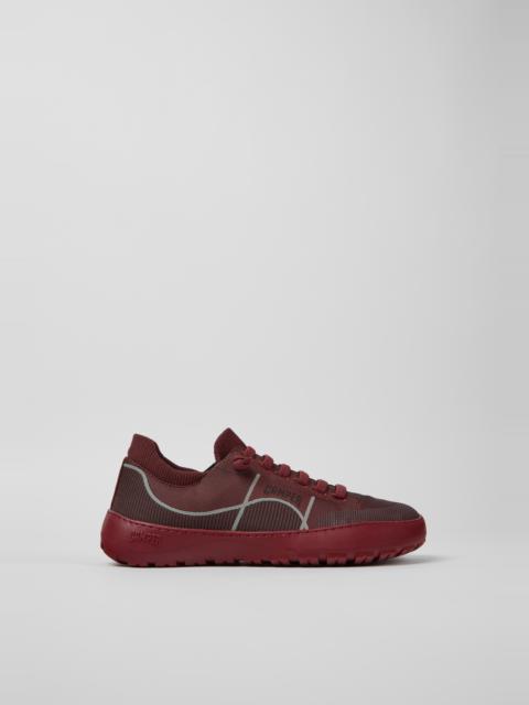 CAMPER Peu Serra Burgundy Recycled PET Engineered Materials Sneakers for Women.