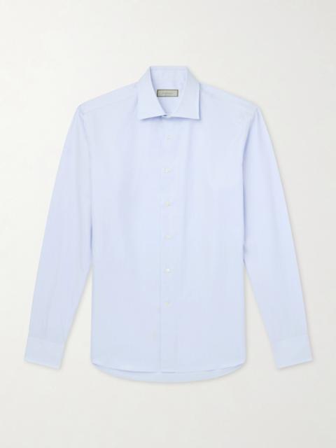 Canali Herringbone Cotton Shirt