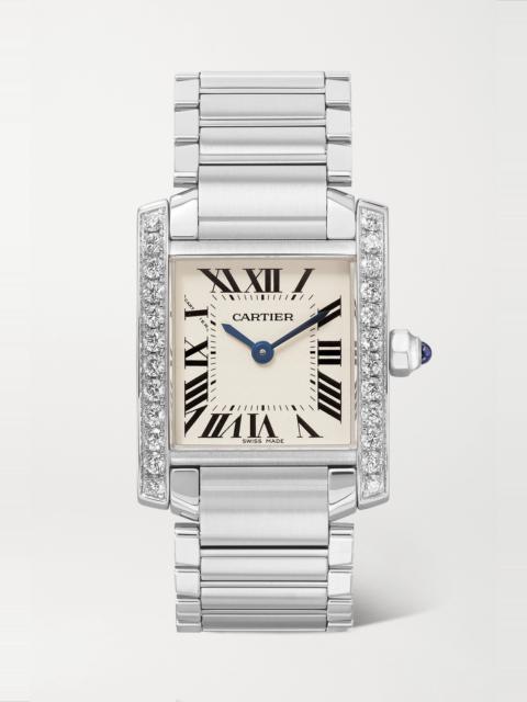 Cartier Tank Française 25.2mm small stainless steel and diamond watch