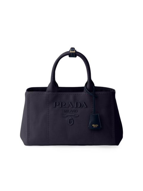 Prada Women's Jardinière Cotton Canvas Tote Bag - Blue
