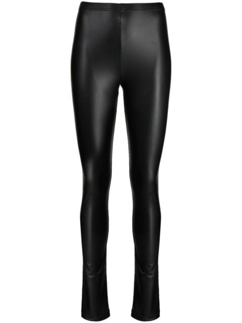 mid-rise matte-finish leggings