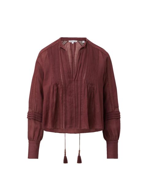 VERONICA BEARD SAWYER SELF-TIE BLOUSE