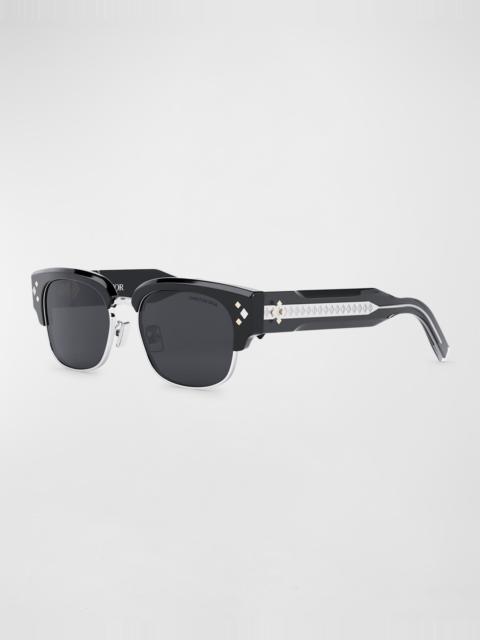 Men's Half-Rim CD-Diamond Sunglasses