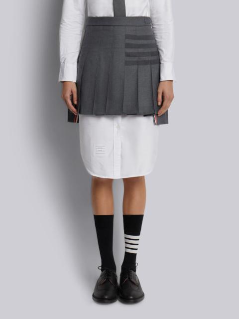 4-Bar pleated mini skirt