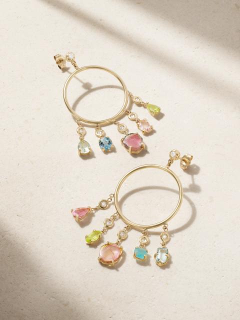 JACQUIE AICHE 14-karat Gold Multi-stone Earrings