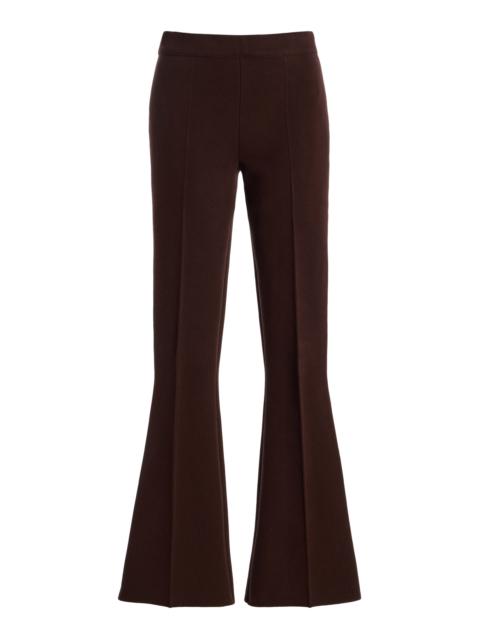 AMIYA Legacy Cotton-Blend Kick-Flare Pants brown