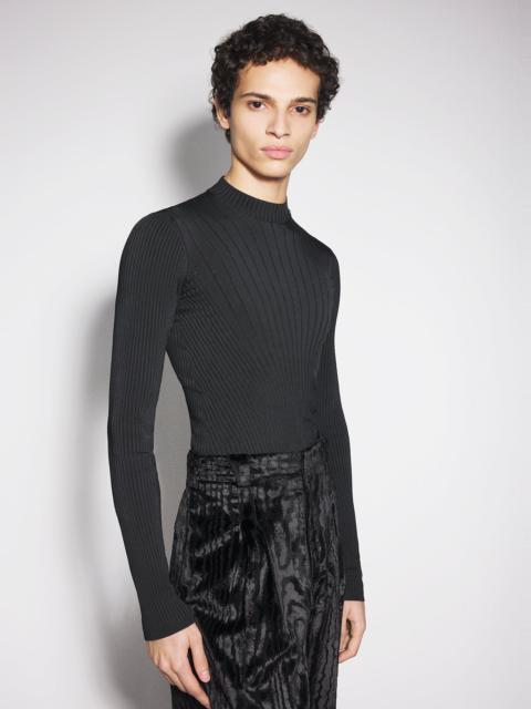 MUGLER black sculpting knit top