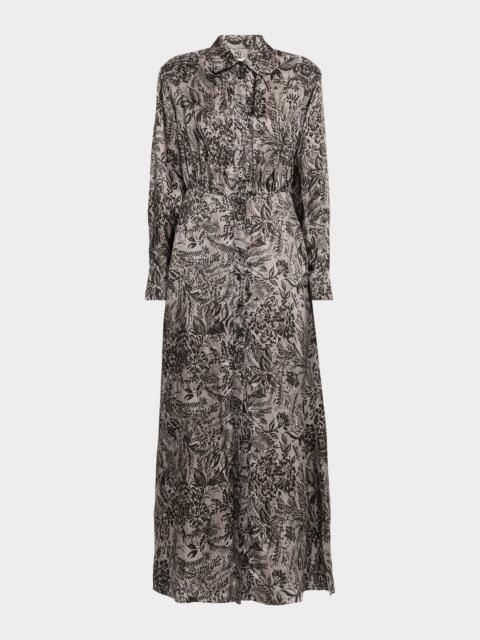 Golden Goose Golden Floral Viscose Twill Shirtdress