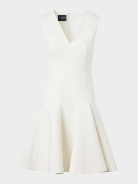 AKRIS Techno Neoprene Fit-and-Flare Dress