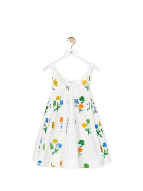 Loewe Flower trapeze dress in cotton poplin