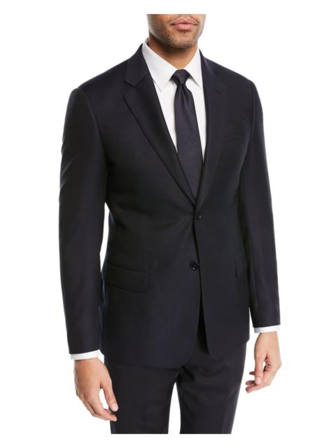 Two-Button Wool Blazer, Navy