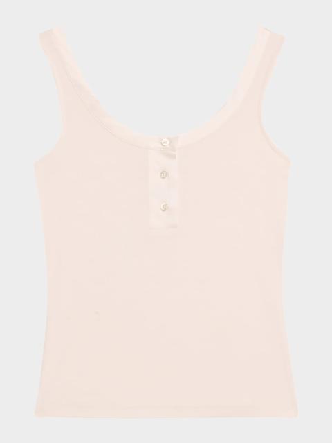 FRAME The Satin Trim Tank Top