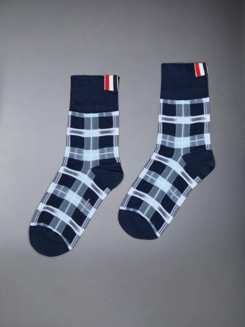 Thom Browne jacquard check cotton-blend socks