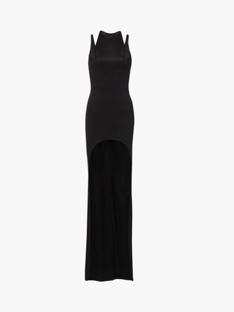 Long black jersey dress