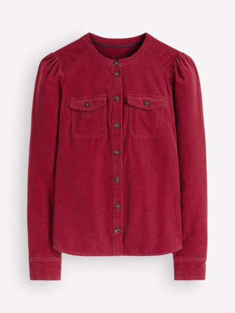 BODEN Thea Cord Shirt-Red Earth