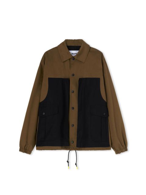 MSGM Colorblock cotton worker jacket