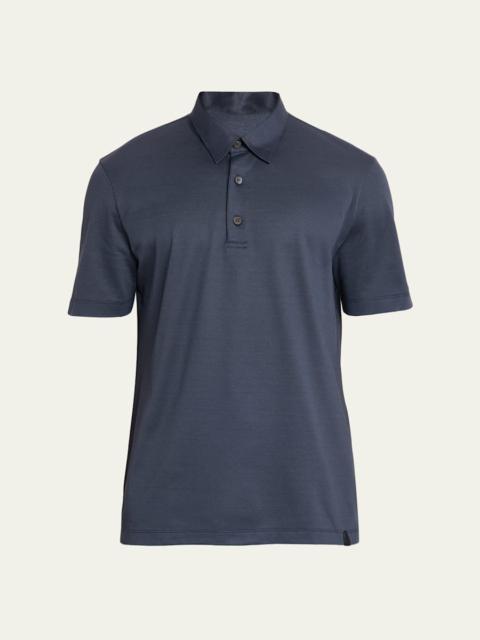 Brioni Men's Jersey Pique Polo Shirt