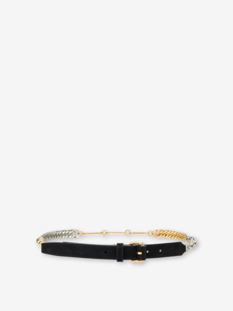 Moschino CALFSKIN BELT WITH CHAINS