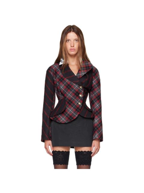 Vivienne Westwood Gray & Red Stromy Jacket