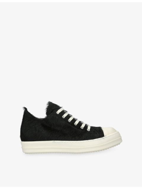Rick Owens Hairy Classic Low Leather Trainers