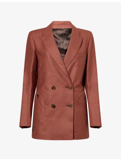 BLAZÉ MILANO Patea Everyday Double-Breasted Virgin Wool and Cashmere-Blend Blazer