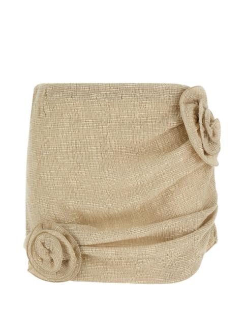 MAGDA BUTRYM flower-detail mini skirt
