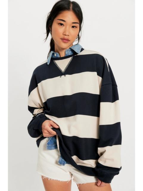 FREE PEOPLE We The Free Classic Striped Oversized Crewneck