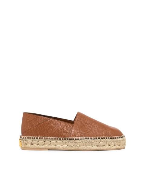 Valentino logo-plaque leather espadrilles