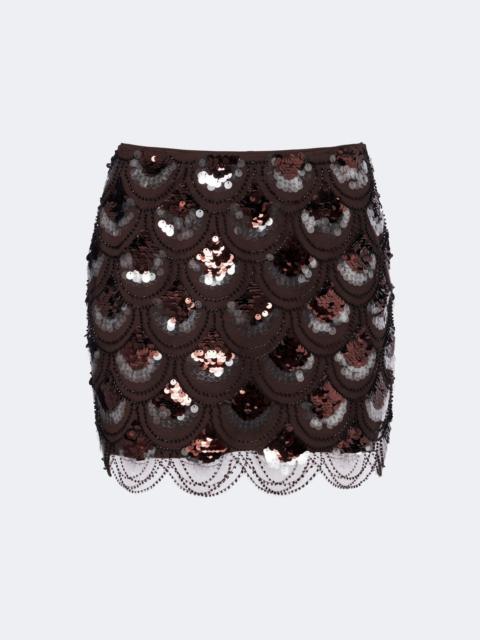 ROTATE Beaded sequined miniskirt