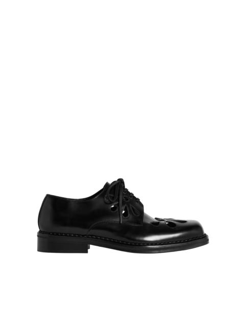 Simone Rocha DAISY CUTOUT SQUARE TOE BROGUE - BLACK