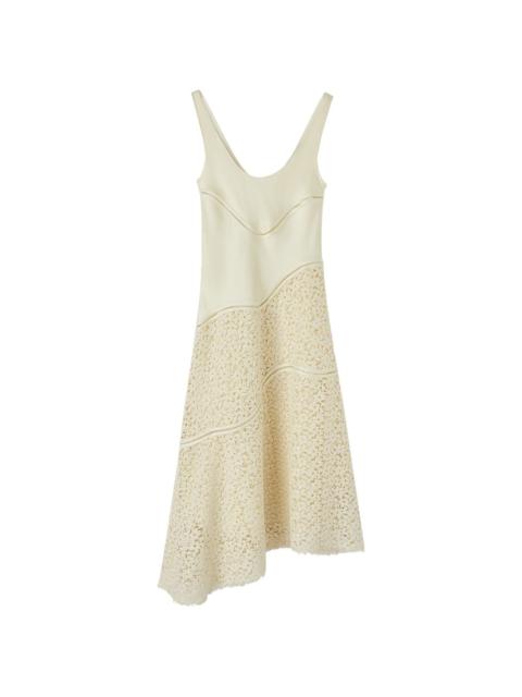 corded-lace sleeveless dress