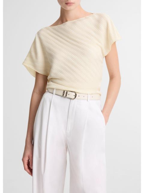 Vince Diagonal Pleated Top