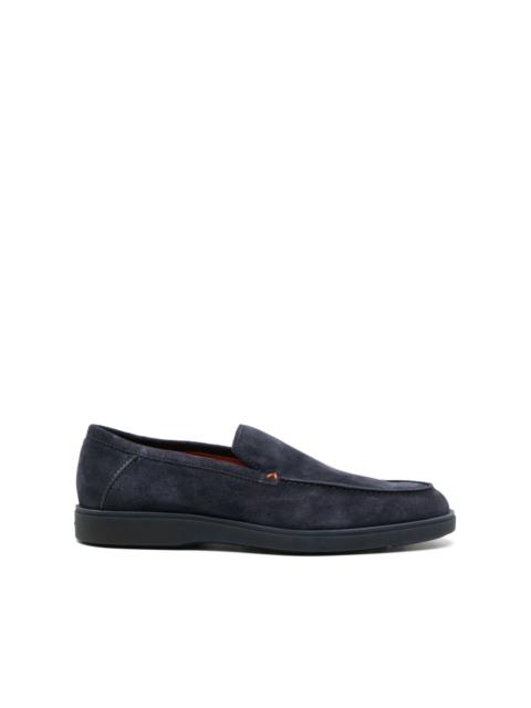 Santoni suede round-toe loafers