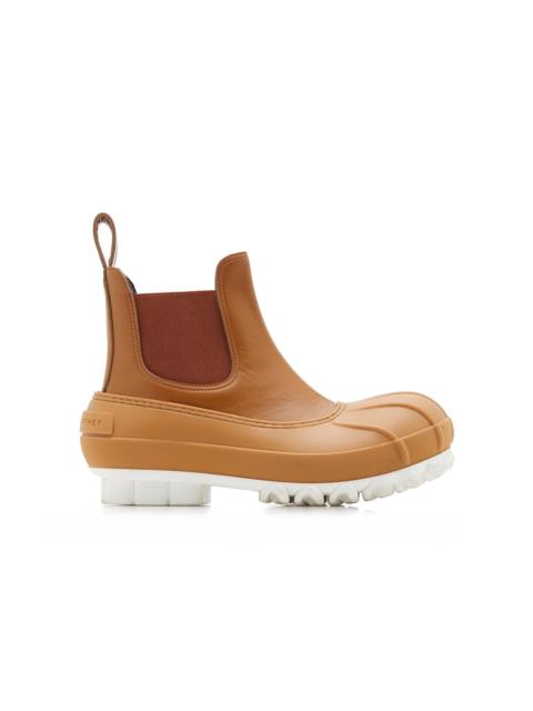 Stella McCartney Duck rubber-trimmed vegetarian leather Chelsea boots
