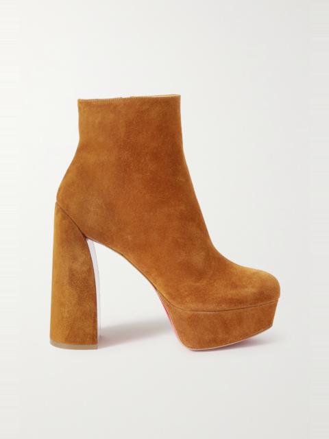 Christian Louboutin Movida Booty 130 suede platform ankle boots