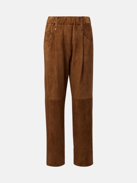 Brunello Cucinelli Suede straight pants