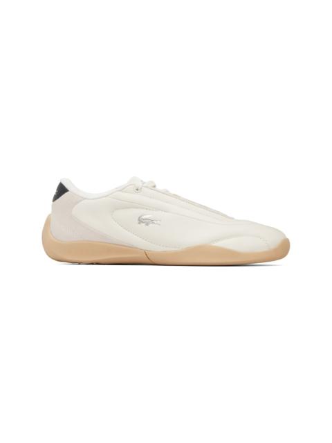 LACOSTE Beige Protect Leather Sneakers