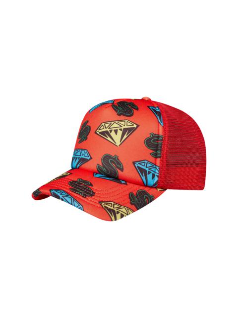 BILLIONAIRE BOYS CLUB DIAMONDS & DOLLARS MESH TRUCKER CAP
