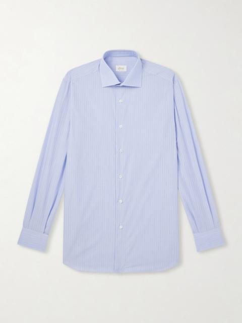 Brioni Striped Cotton-Poplin Shirt