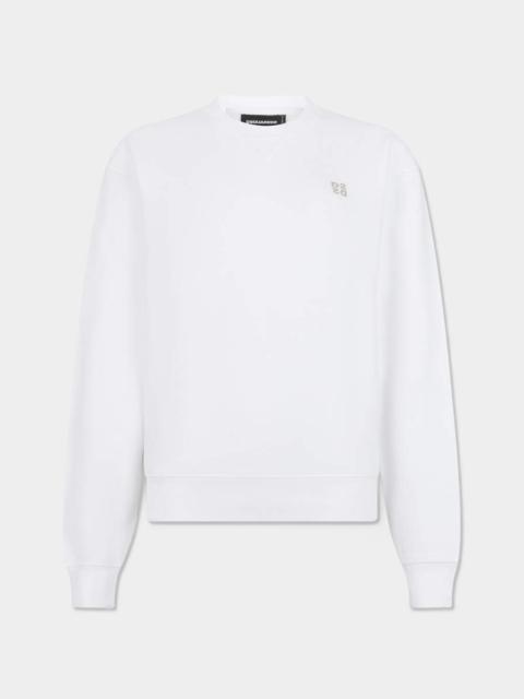 DSQUARED2 METAL D2 UPSIDE DOWN COOL FIT CREWNECK
