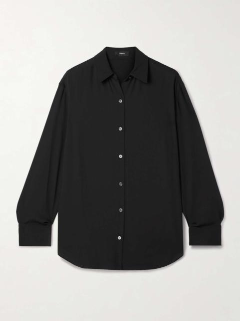 Theory Crepe de chine shirt Black