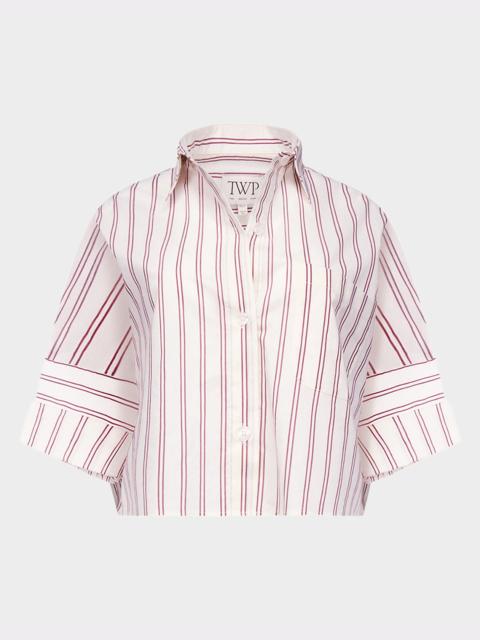 TWP Next Ex Striped Cropped Shirt