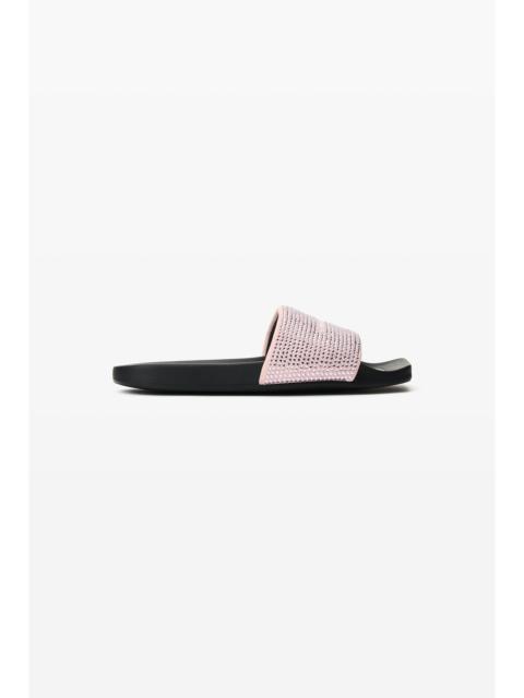 Alexander Wang crystal hotfix pool slide